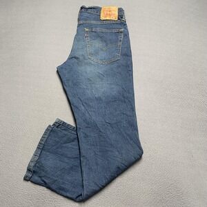 Levis 541 Jeans‎ Mens 33x32 Blue Athletic Taper Fit Stretch Denim Medium Wash